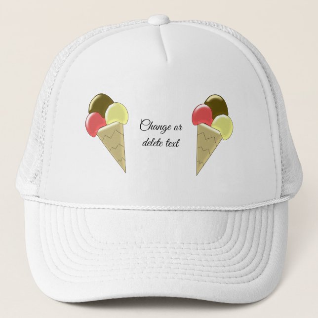 Ice Cream Design Trucker Hat (Front)