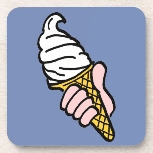 Ice Cream Design with Ice Cream Cone or Cornet Coaster