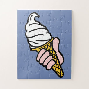 Ice Cream Design with Ice Cream Cone or Cornet Jigsaw Puzzle
