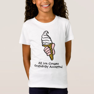 Ice Cream Design with Icecream Cone or Cornet T-Shirt