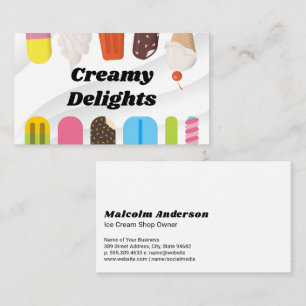 Ice Cream Desserts Business Card