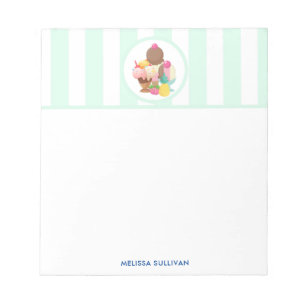 Ice Cream Desserts Neopolitan Flavours Notepad