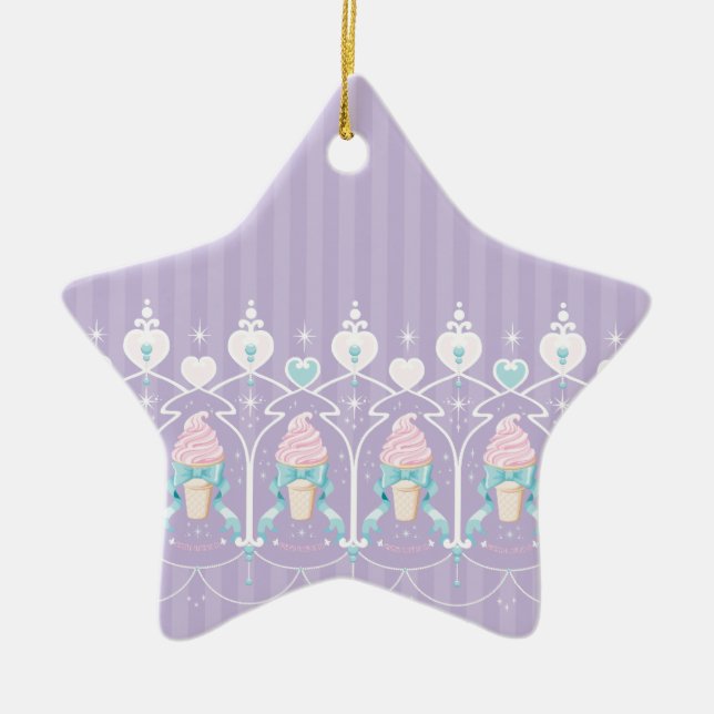 Ice Cream Dream - Lavender Ceramic Tree Decoration (Front)