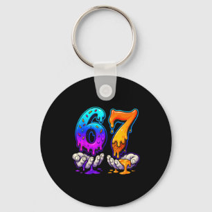 Ice Cream Drip 6 7 Number 67 Six Seven Meme Mens B Key Ring