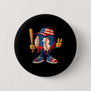 Ice Cream Drip Baseball Boys Back To School Youth 6 Cm Round Badge