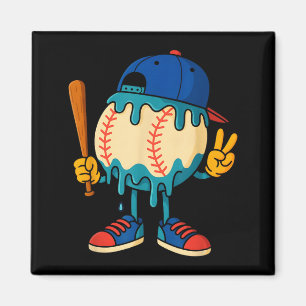 Ice Cream Drip Baseball Boys Back to School Youth Magnet