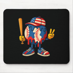 Ice Cream Drip Baseball Boys Back To School Youth Mouse Mat