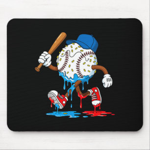 Ice Cream Drip Baseball Sts Baseball Lifestyle Boy Mouse Mat