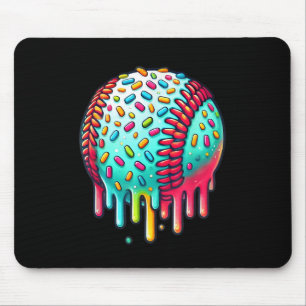 Ice Cream Drip Baseball Stuff Baseball Drip For Bo Mouse Mat