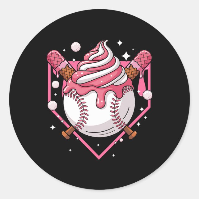 Ice Cream Drip Bysebyll Stuff Shirt Stuff Bysebyll Classic Round Sticker (Front)