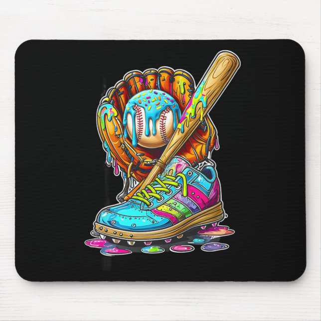 Ice Cream Drip Bysebyll Stuff Softbyll Drip Glove  Mouse Mat (Front)