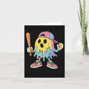 Ice Cream Drip Colourful Ghost Baseball Spots Hall Card