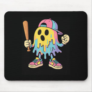 Ice Cream Drip Colourful Ghost Baseball Spots Hall Mouse Mat
