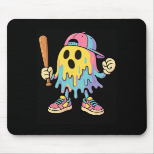 Ice Cream Drip Colourful Ghost Sell Spots Hallowee Mouse Mat