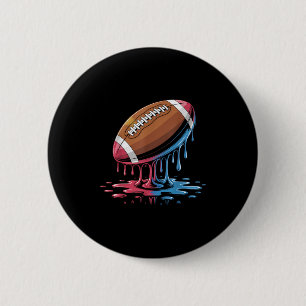 Ice Cream Drip Football  6 Cm Round Badge
