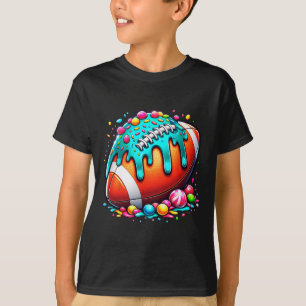 Ice Cream Drip Football Stuff For Boys Youth Toddl T-Shirt