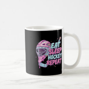 Ice Cream Drip Hockey Goalie Mask Eat Sleep Hockey Coffee Mug