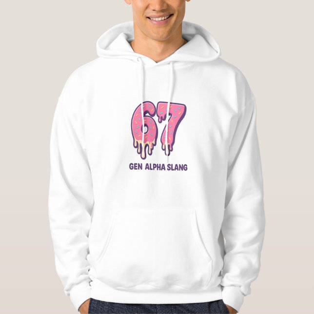 Ice Cream Drip Meme Gen Alpha 67 Hoodie (Front)