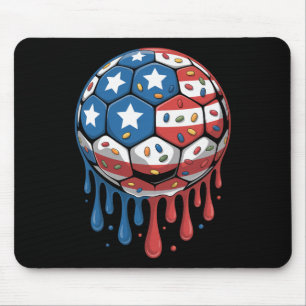 Ice Cream Drip Men Women Game American Usa Flag So Mouse Mat