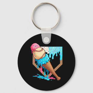 Ice-cream Drip Sell Boys Game Day Home Plate Dripp Key Ring