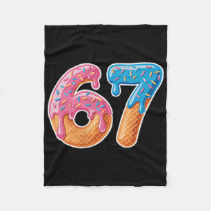 Ice Cream Drip Six Seven 6 7 Meme 67 Fleece Blanket