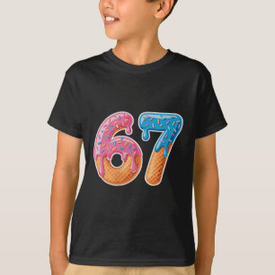 Ice Cream Drip Six Seven 6 7 Meme 67 T-Shirt