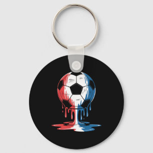 Ice Cream Drip Soccer 4th Of July Boys Kids Footll Key Ring
