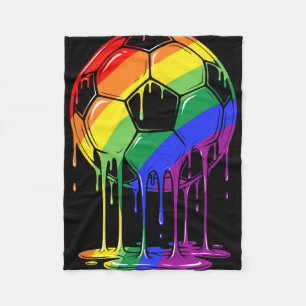 Ice Cream Drip Soccer Sports Soccer Drip For Girls Fleece Blanket