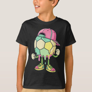 Ice Cream Drip Soccer Sports Soccer Drip For Girls T-Shirt
