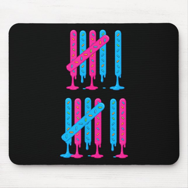 Ice Cream Drip Tally Marks 67 Meme Counting 6 7 Br Mouse Mat (Front)