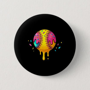 Ice Cream Drip With Sprinkles Softll Drip For Girl 6 Cm Round Badge