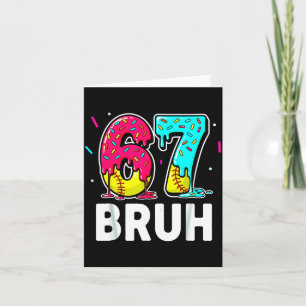 Ice Cream Dripng Softball Drip Fun 6 7 Six Seven M Card