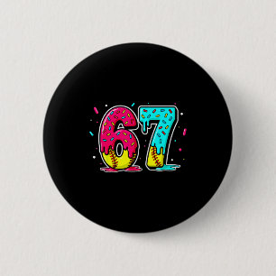 Ice Cream Dripng Softball Drip Funny 6 7 Six Seven 6 Cm Round Badge