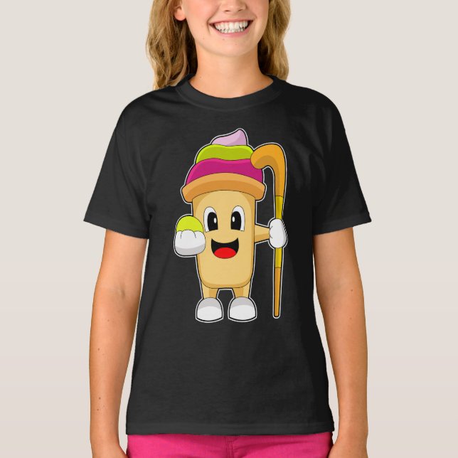 Ice cream Field hockey Hockey stick T-Shirt (Front)