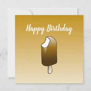 Ice Cream Flat Greeting Birthday Card