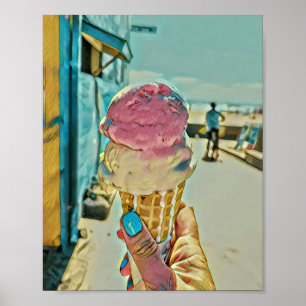 Ice cream flavor poster