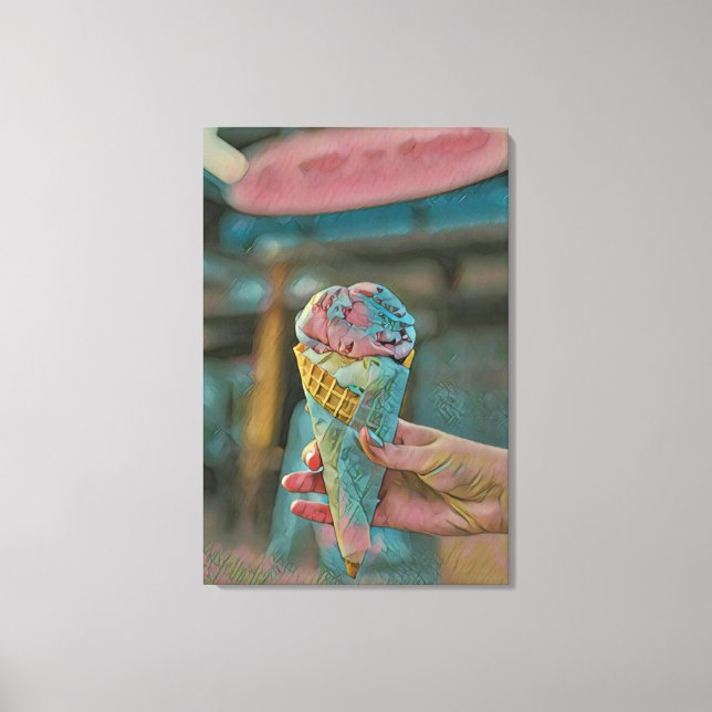 Ice cream flavour canvas print (Front)