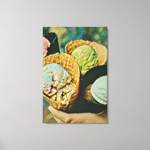 Ice cream flavour canvas print