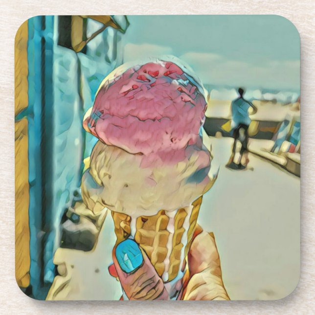 Ice cream flavour coaster (Front)