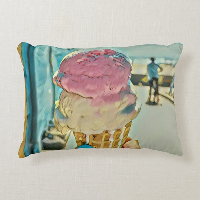 Ice cream flavour decorative cushion (Front)