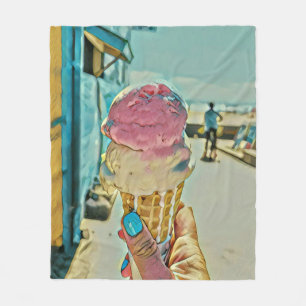 Ice cream flavour fleece blanket