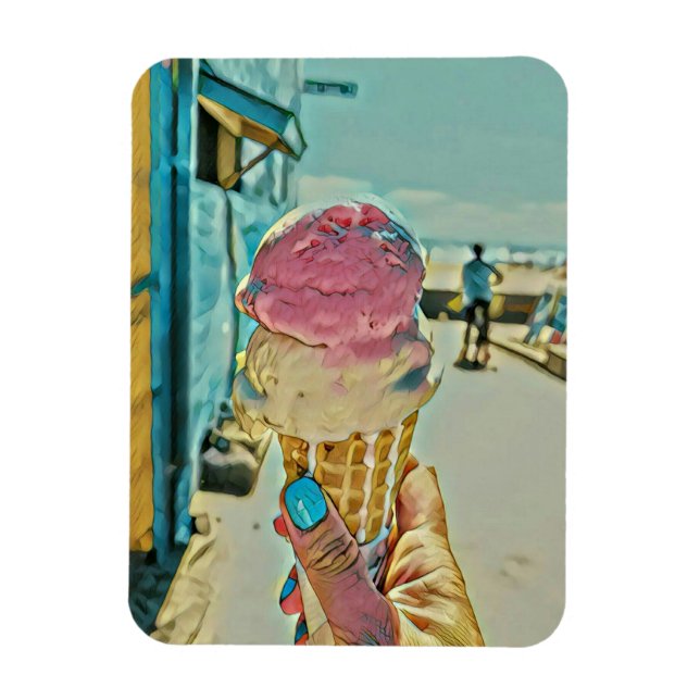 Ice cream flavour magnet (Vertical)