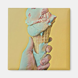 Ice cream flavour magnet