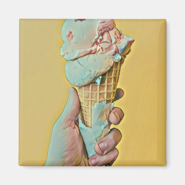 Ice cream flavour magnet (Front)