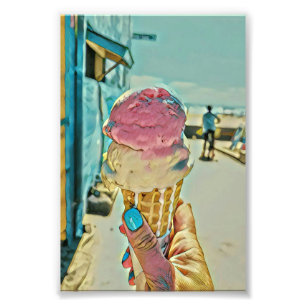 Ice cream flavour photo print