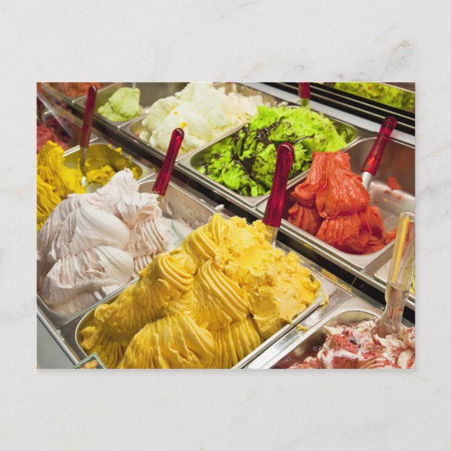 Ice cream flavours, Paris Postcard (Front)