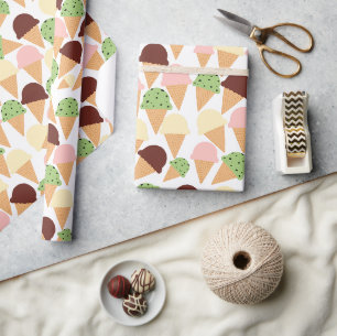Ice Cream Flavours Wrapping Paper