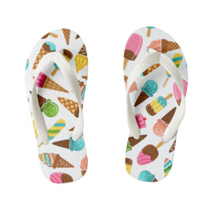 Ice Cream Flip Flops, Kids and Toddlers Kid's Flip Flops