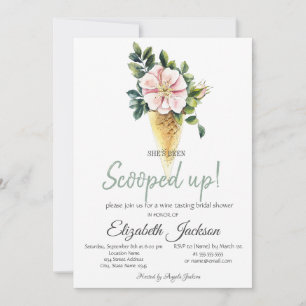 Ice Cream Flower Bridal Shower Invitation