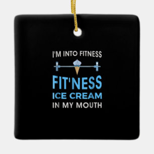 Ice Cream Foodie Ness Gym Gifts Men Women Ceramic Ornament